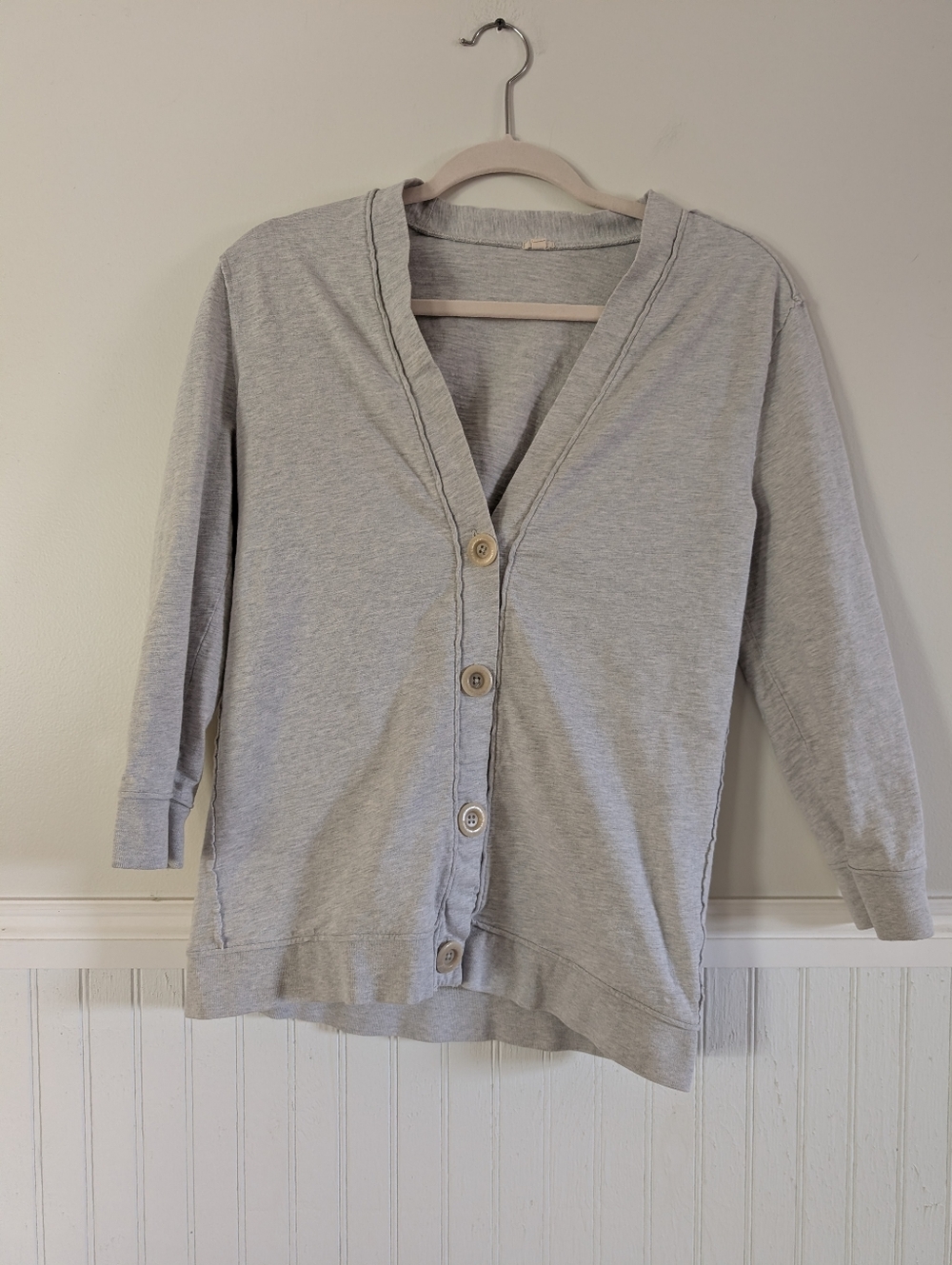 Jersey 3/4 Sleeve Cardigan